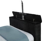 Centergrove Black Upholstered Queen Wingback TV Bed by Coaster at Eve Furniture