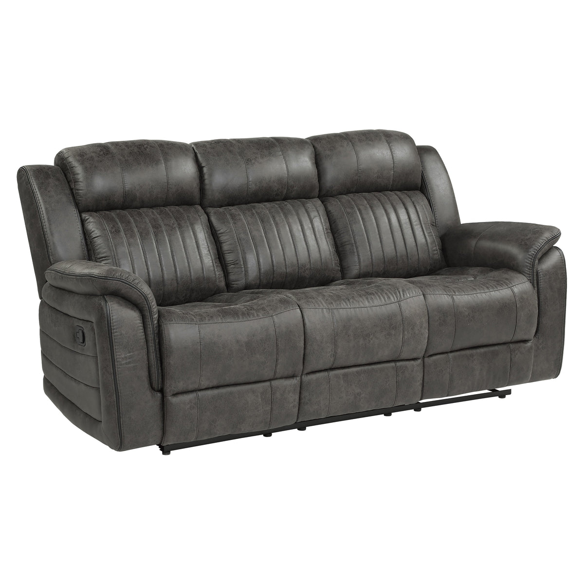Centeroak Brownish Gray 2-Piece Double Reclining Set by Homelegance at Eve Furniture