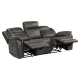 Centeroak Brownish Gray 2-Piece Double Reclining Set by Homelegance at Eve Furniture