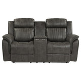 Centeroak Brownish Gray 2-Piece Double Reclining Set by Homelegance at Eve Furniture