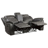 Centeroak Brownish Gray 2-Piece Double Reclining Set by Homelegance at Eve Furniture