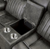 Centeroak Brownish Gray 2-Piece Double Reclining Set by Homelegance at Eve Furniture