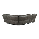 Centeroak Brownish Gray 3-Piece Reclining Sectional with Left Console by Homelegance at Eve Furniture