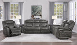 Centeroak Brownish Gray Double Reclining Sofa by Homelegance at Eve Furniture