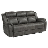 Centeroak Brownish Gray Double Reclining Sofa by Homelegance at Eve Furniture