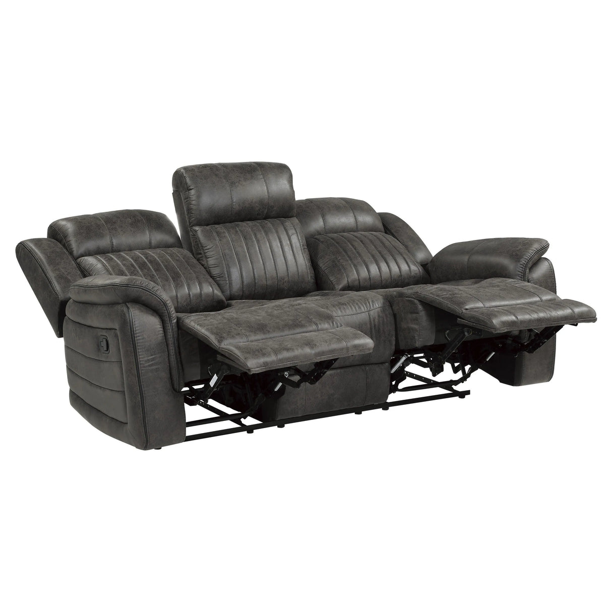 Centeroak Brownish Gray Double Reclining Sofa by Homelegance at Eve Furniture