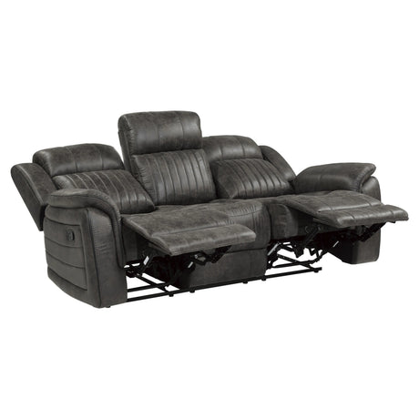 Centeroak Brownish Gray Double Reclining Sofa by Homelegance at Eve Furniture