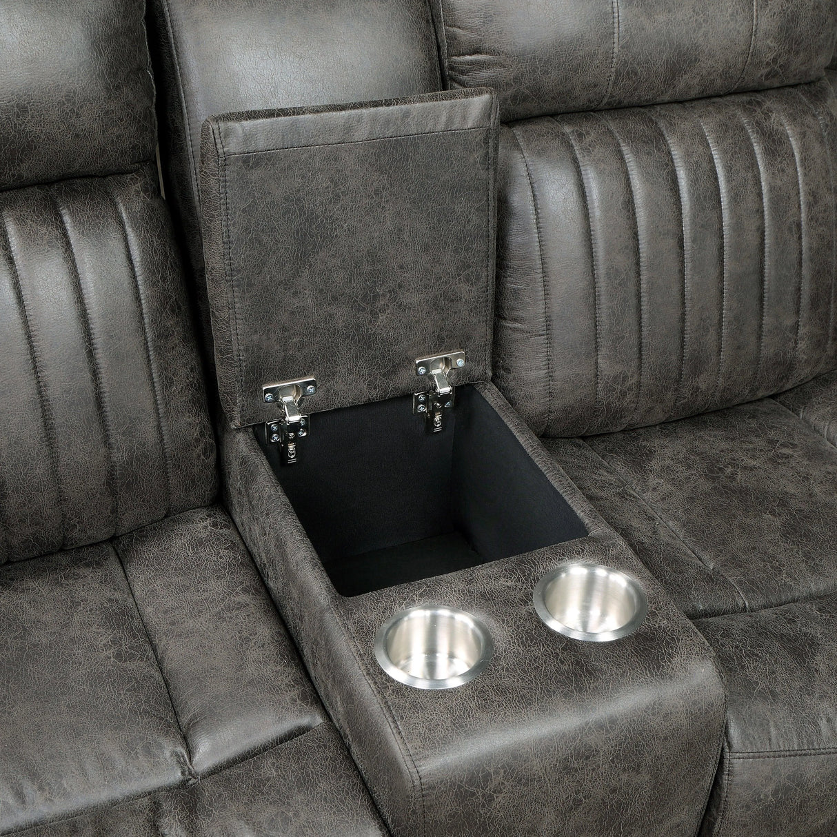 Centeroak Brownish Gray Reclining Sectional by Homelegance at Eve Furniture