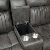 Centeroak Brownish Gray Reclining Sectional by Homelegance at Eve Furniture