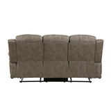 Centeroak Sandy Brown 2-Piece Double Reclining Set by Homelegance at Eve Furniture