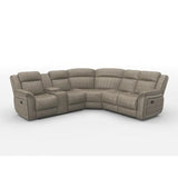 Centeroak Sandy Brown Reclining Sectional by Homelegance at Eve Furniture