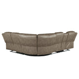 Centeroak Sandy Brown Reclining Sectional by Homelegance at Eve Furniture