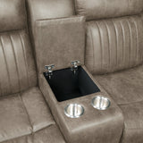 Centeroak Sandy Brown Reclining Sectional by Homelegance at Eve Furniture