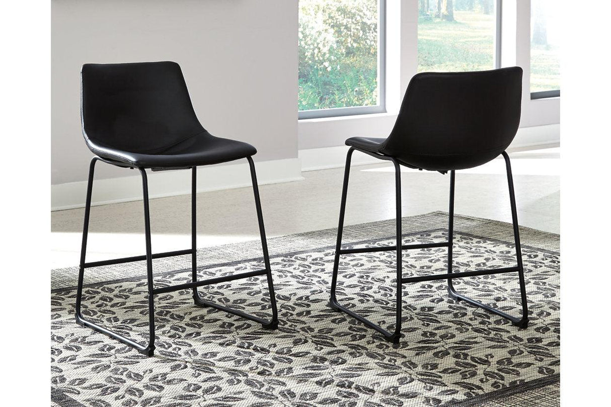 Centiar Black Counter Height Barstool, Set of 2 by Ashley at Eve Furniture