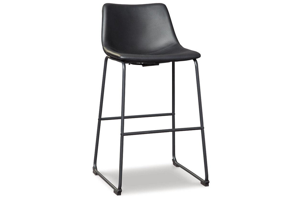 Centiar Black Pub Height Barstool, Set of 2 by Ashley at Eve Furniture