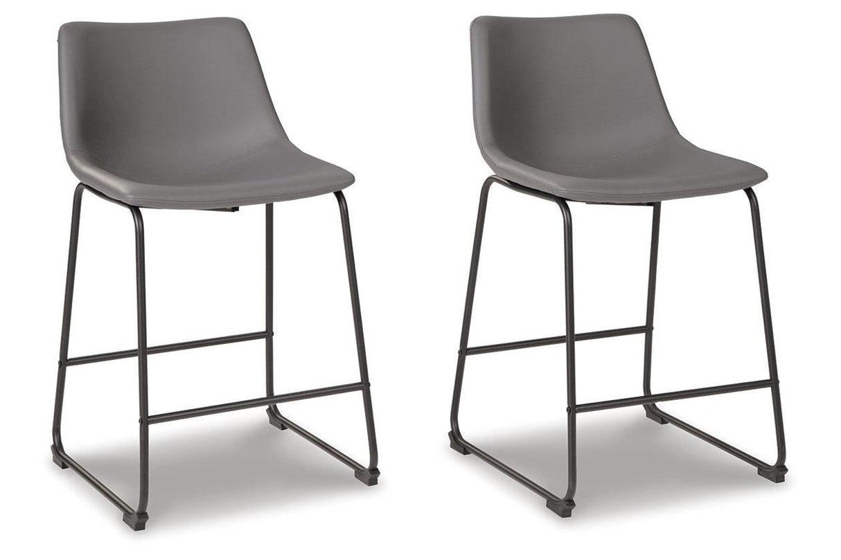 Centiar Gray Counter Height Barstool, Set of 2 by Ashley at Eve Furniture
