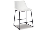 Centiar White Counter Height Barstool, Set of 2 by Ashley at Eve Furniture