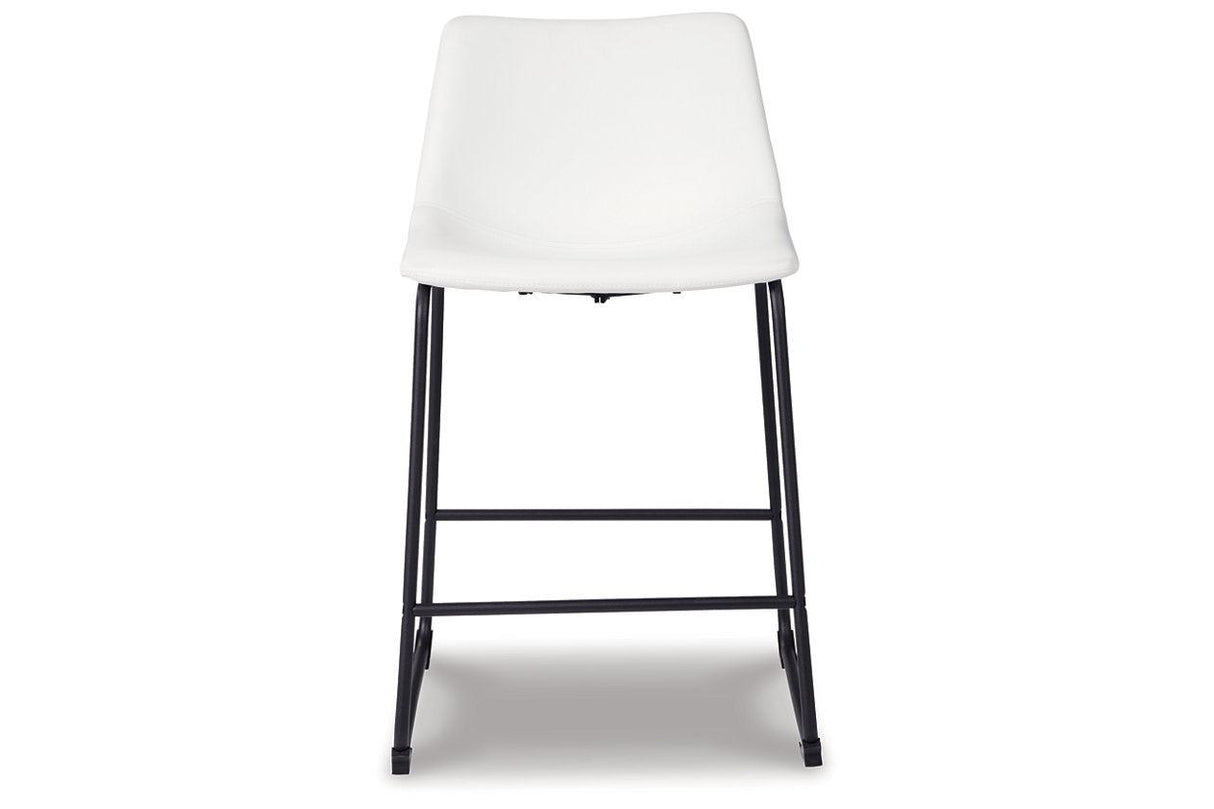 Centiar White Counter Height Barstool, Set of 2 by Ashley at Eve Furniture