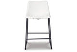 Centiar White Counter Height Barstool, Set of 2 by Ashley at Eve Furniture
