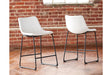 Centiar White Counter Height Barstool, Set of 2 by Ashley at Eve Furniture