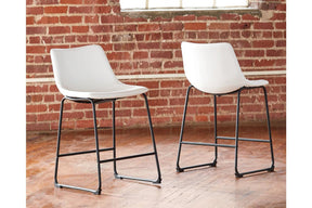 Centiar White Counter Height Barstool, Set of 2 by Ashley at Eve Furniture