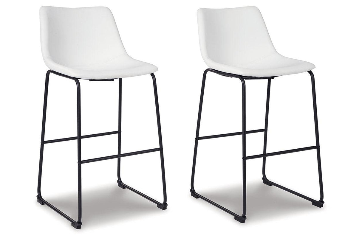 Centiar White Pub Height Barstool, Set of 2 by Ashley at Eve Furniture