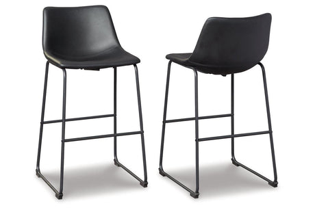 Centiar Black Pub Height Barstool, Set of 2 by Ashley at Eve Furniture