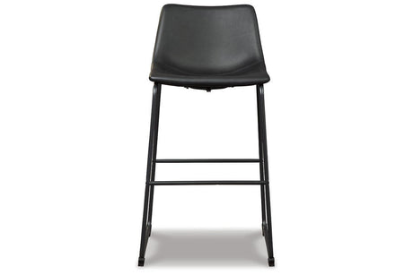 Centiar Black Pub Height Barstool, Set of 2 by Ashley at Eve Furniture