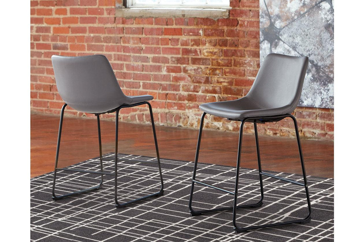 Centiar Gray Counter Height Barstool, Set of 2 by Ashley at Eve Furniture