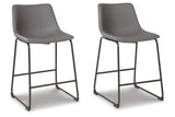 Centiar Gray Counter Height Barstool, Set of 2 by Ashley at Eve Furniture