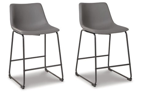 Centiar Gray Counter Height Barstool, Set of 2 by Ashley at Eve Furniture