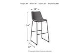 Centiar Gray Pub Height Barstool, Set of 2 by Ashley at Eve Furniture