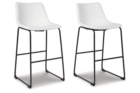 Centiar White Pub Height Barstool, Set of 2 by Ashley at Eve Furniture