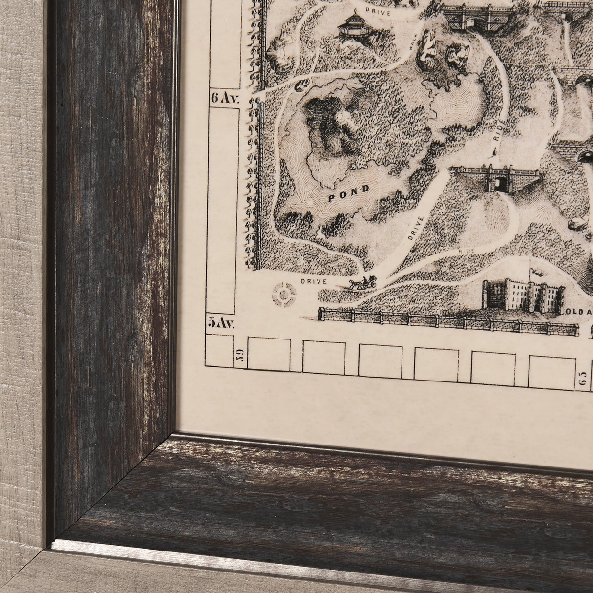 Central Park, New York by Mercana Studio a Hand Embellished Textured Framed Art Print by Mercana at Eve Furniture