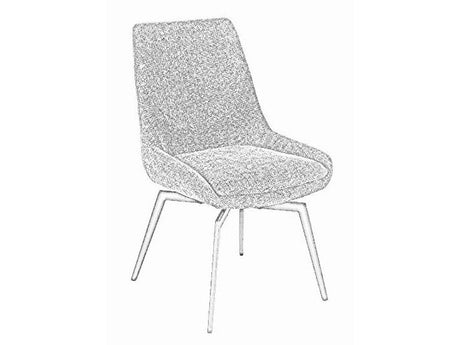 CEO 180 Degree Return Swivel Upholstered Dining Chair in Beige (Set of 2) by Modus Furniture at Eve Furniture