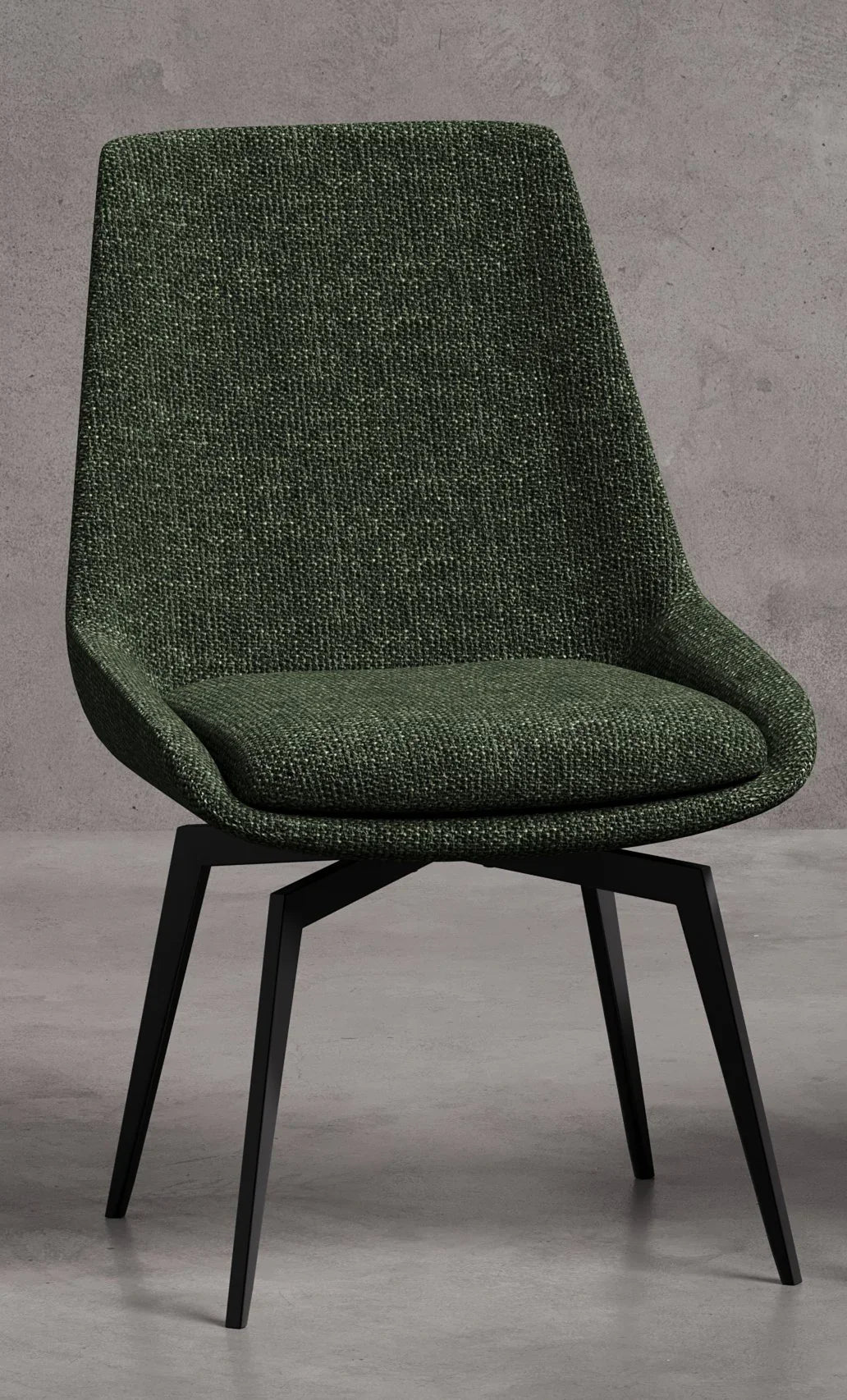 CEO 180 Degree Return Swivel Upholstered Dining Chair in Olive (Set of 2) by Modus Furniture at Eve Furniture