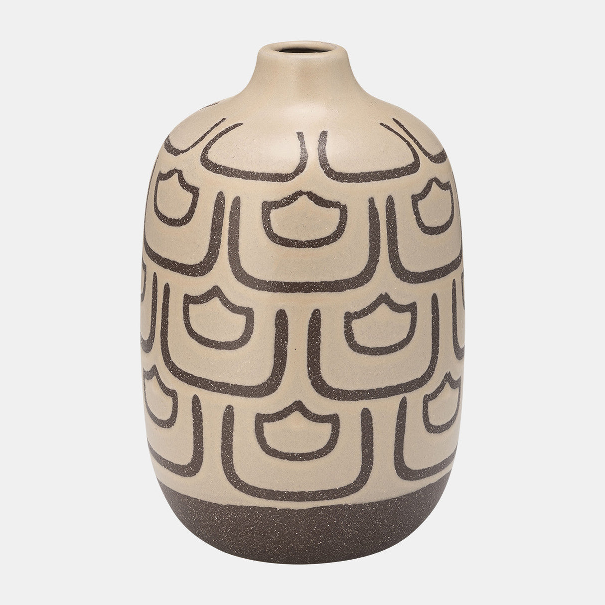 Cer, 10"h Decoractive Vase, Irish Cream