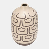 Cer, 10"h Decoractive Vase, Irish Cream