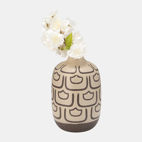 Cer, 10"h Decoractive Vase, Irish Cream