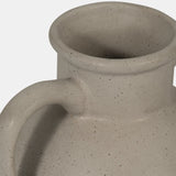 Cer, 10"h Eared Vase, Gray