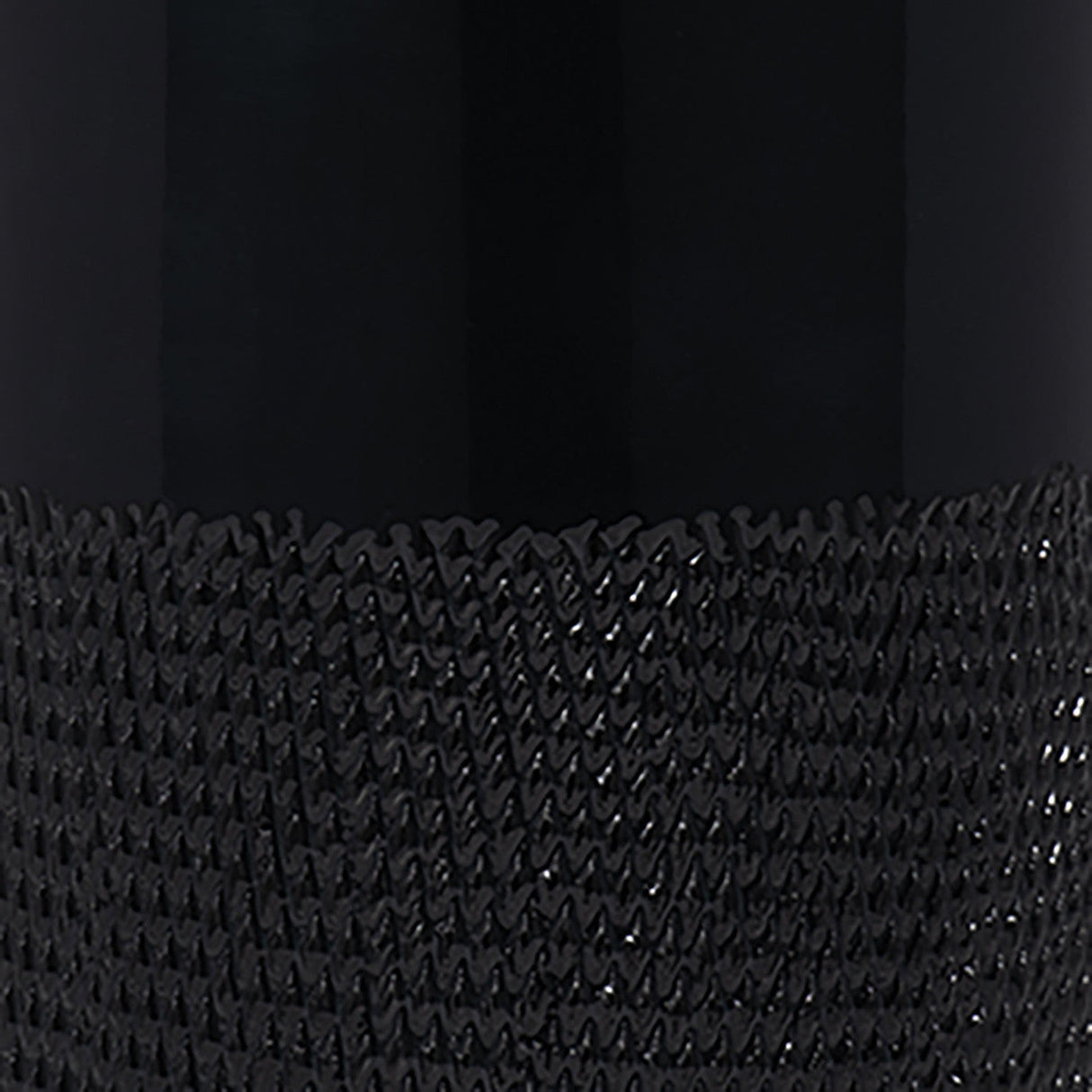 Cer, 10"h Grooved Vase, Black