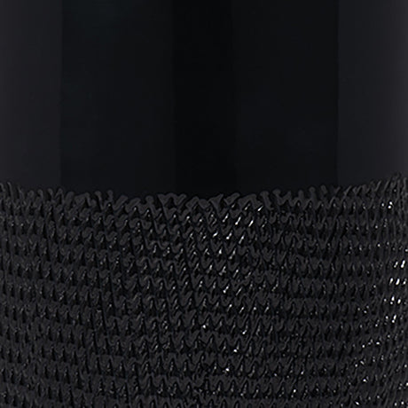 Cer, 10"h Grooved Vase, Black