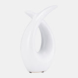 Cer, 10"h Loopy Table Top Accent, White