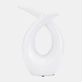 Cer, 10"h Loopy Table Top Accent, White