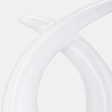 Cer, 10"h Loopy Table Top Accent, White