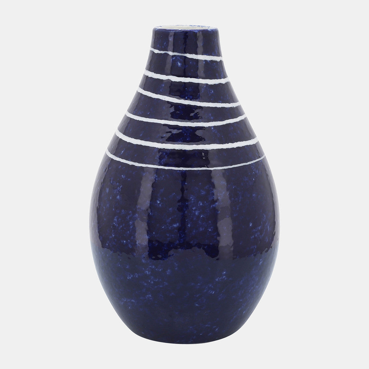 Cer, 10"h Primeval Vase, Blue