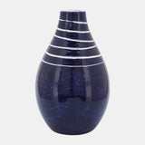 Cer, 10"h Primeval Vase, Blue