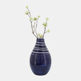 Cer, 10"h Primeval Vase, Blue