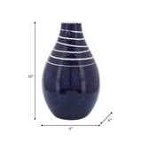 Cer, 10"h Primeval Vase, Blue