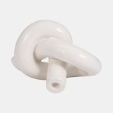 Cer, 10" Loopy Candle Holder, White